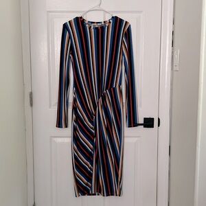 Zara Striped Midi Dress